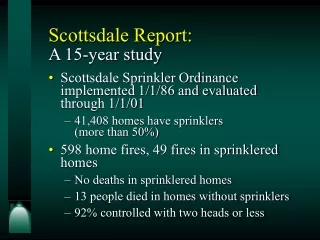 Scottsdale Report:  A 15-year study