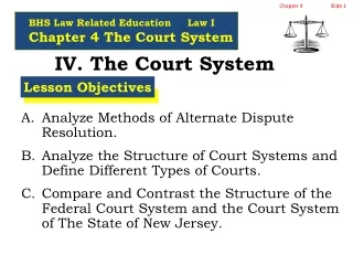 IV. The Court System