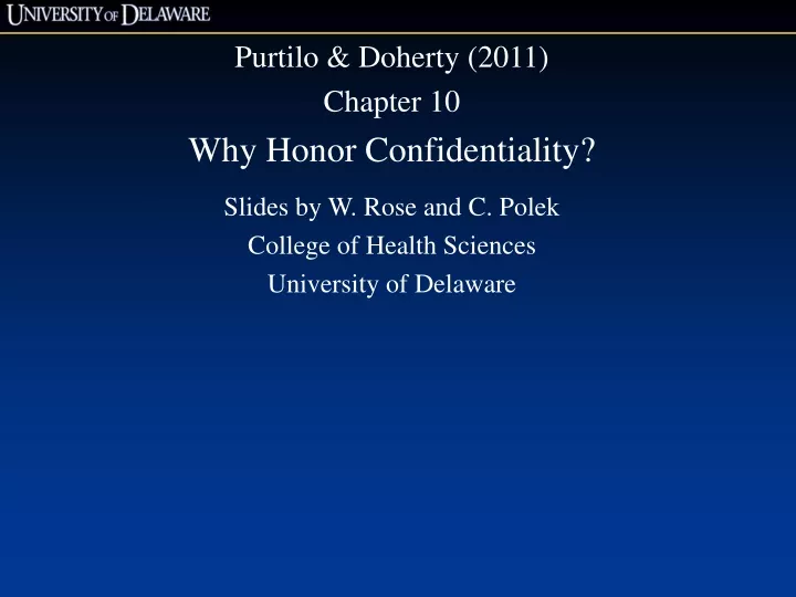 purtilo doherty 2011 chapter 10 why honor