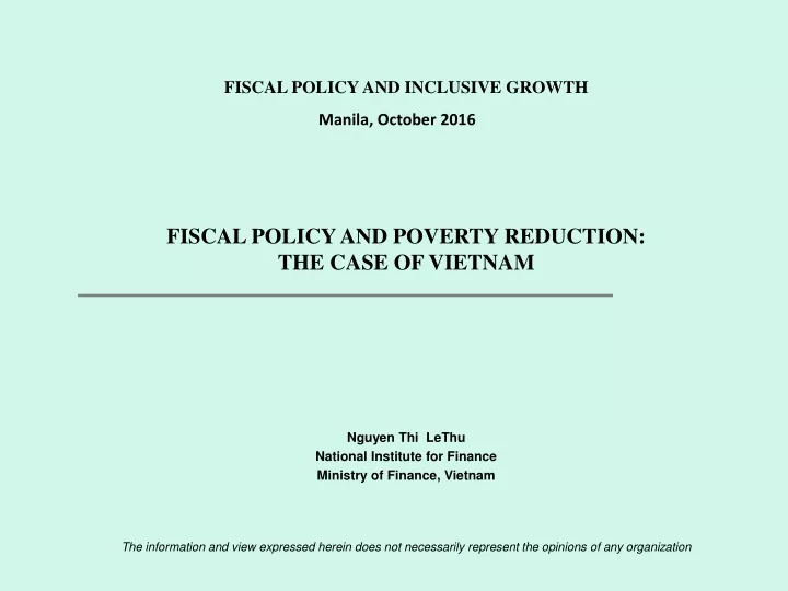 fiscal policy and inclusive growth fiscal policy