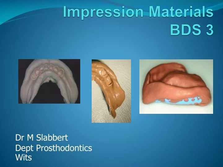 impression materials bds 3