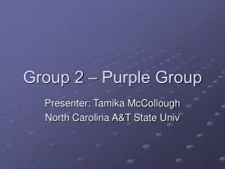 Group 2 – Purple Group