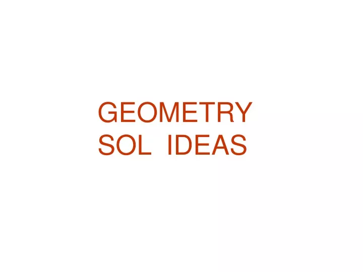 geometry sol ideas