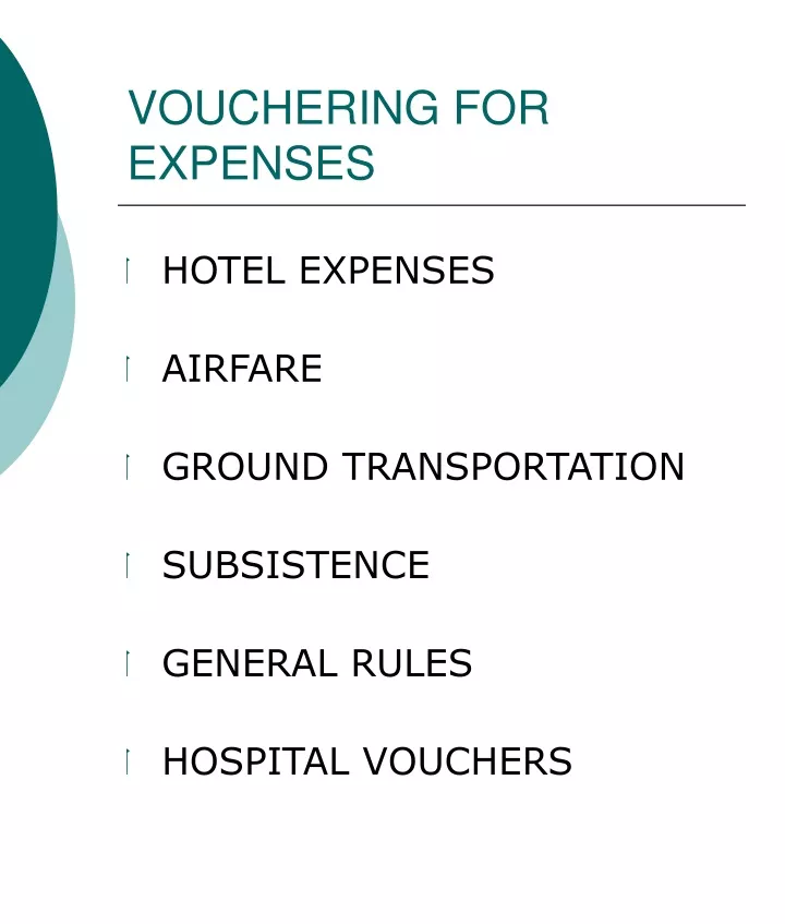vouchering for expenses