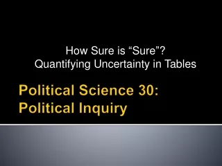 Political Science 30: Political Inquiry