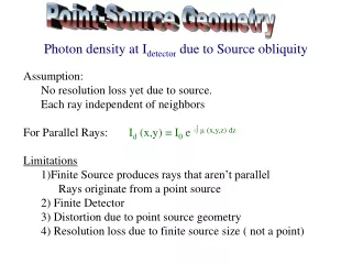Photon density at I detector  due to Source obliquity