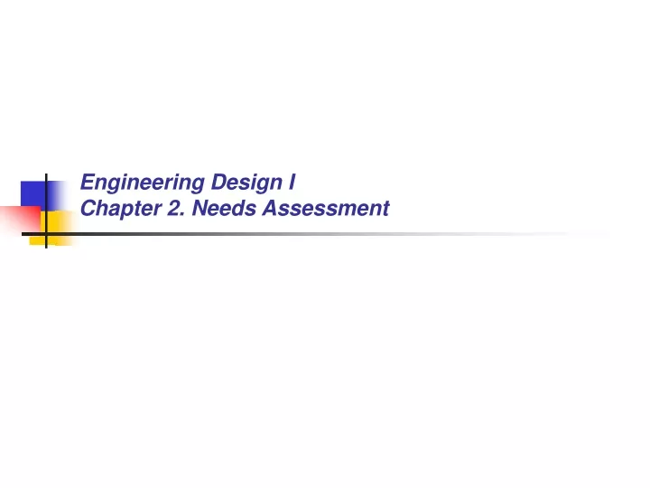 engineering design i chapter 2 needs assessment