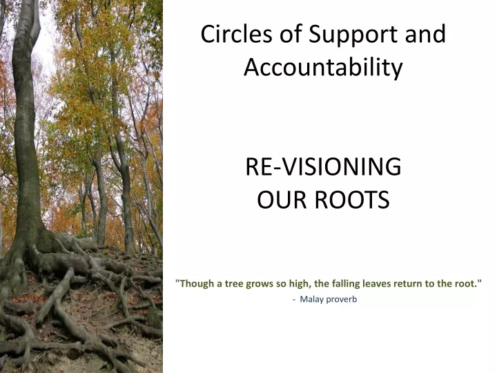 circles of support and accountability re visioning our roots