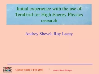 Initial experience with the use of TeraGrid for High Energy Physics research