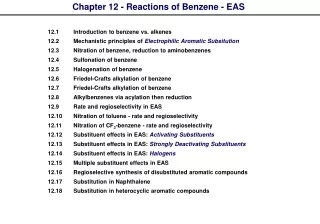 Chapter 12 - Reactions of Benzene - EAS