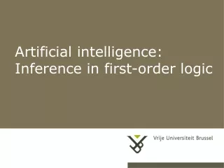 Artificial intelligence: Inference in first-order logic