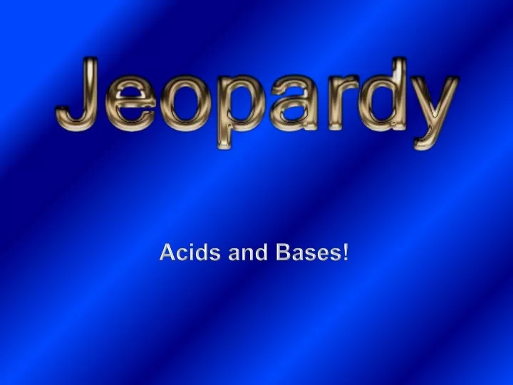 acids and bases