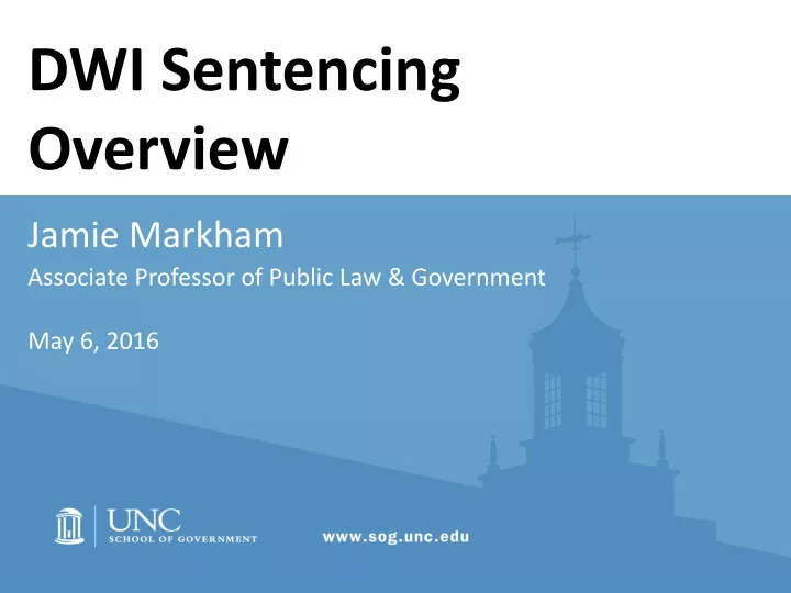 dwi sentencing overview