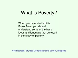 What is Poverty?