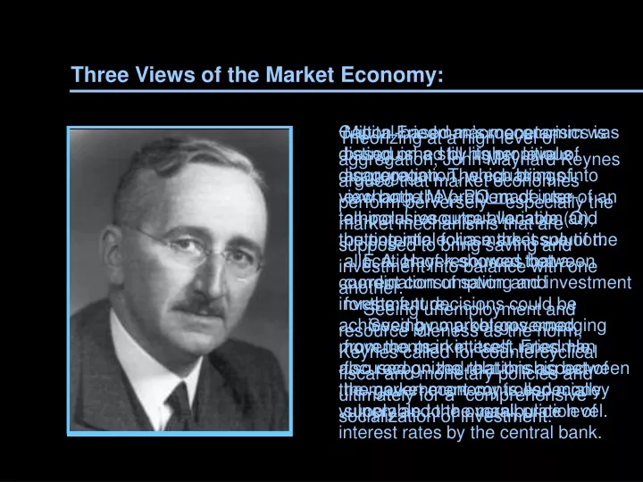 three views of the market economy