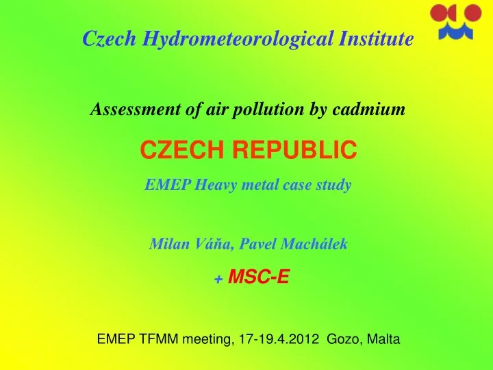 czech hydrometeorological institute assessment