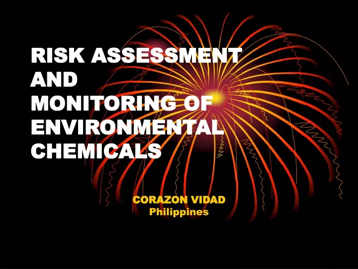 risk assessment and monitoring of environmental chemicals