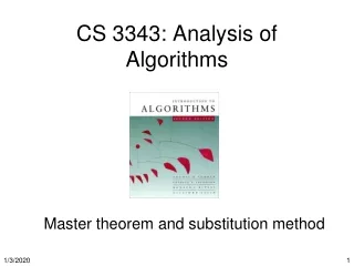 CS 3343: Analysis of Algorithms