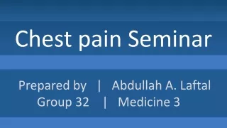 Chest pain Seminar