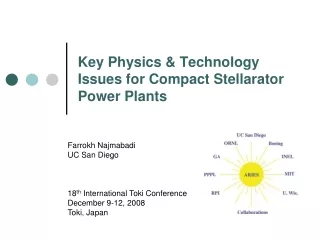 Key Physics &amp; Technology Issues for Compact Stellarator Power Plants