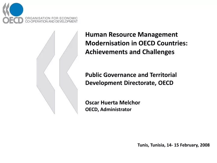 human resource management modernisation in oecd