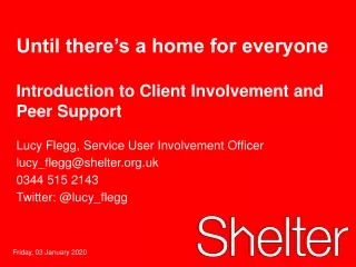 Introduction to Client Involvement and Peer Support
