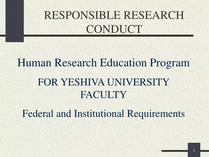 responsible research conduct