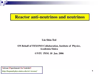 Reactor anti-neutrinos and neutrinos