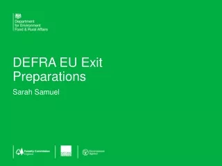 DEFRA EU Exit Preparations