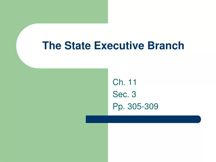 the state executive branch