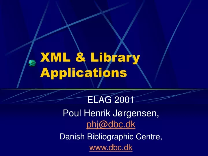 xml library applications