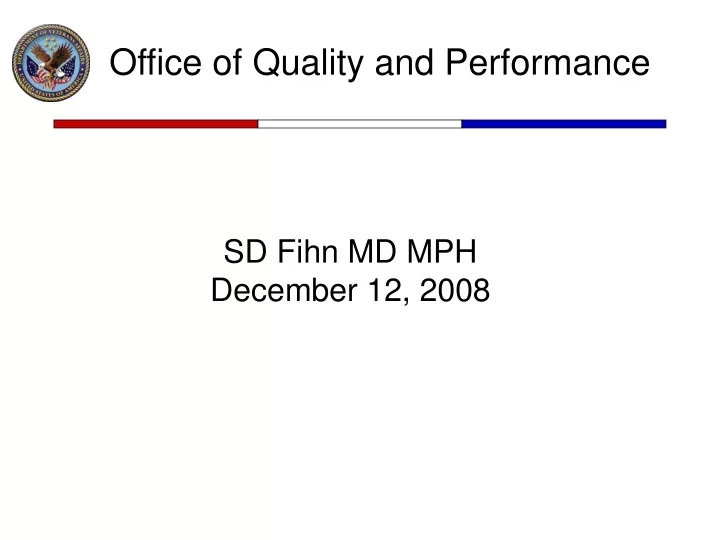 office of quality and performance