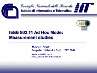 IEEE 802.11 Ad Hoc Mode: Measurement studies