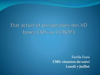 Etat actuel et perspectives des VO boxes CMS au CCIN2P3