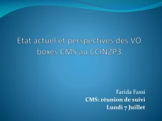 etat actuel et perspectives des vo boxes cms au ccin2p3