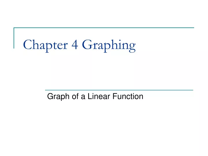 chapter 4 graphing