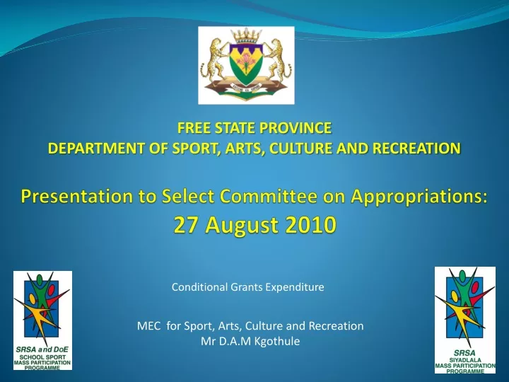free state province department of sport arts