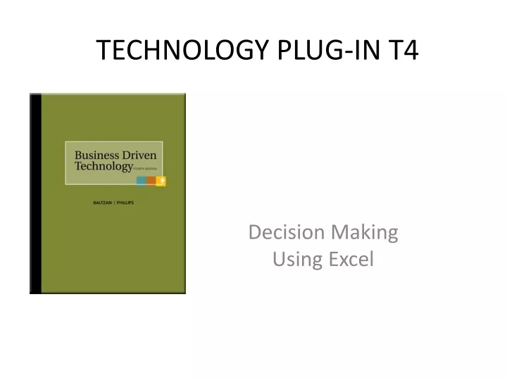 technology plug in t4