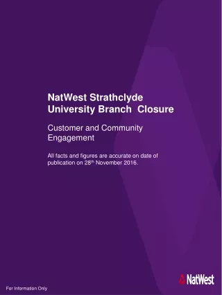 NatWest Strathclyde University Branch  Closure Customer and Community Engagement