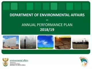 DEPARTMENT OF ENVIRONMENTAL AFFAIRS – ANNUAL PERFORMANCE PLAN  2018/19