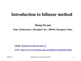 Introduction to bilinear method