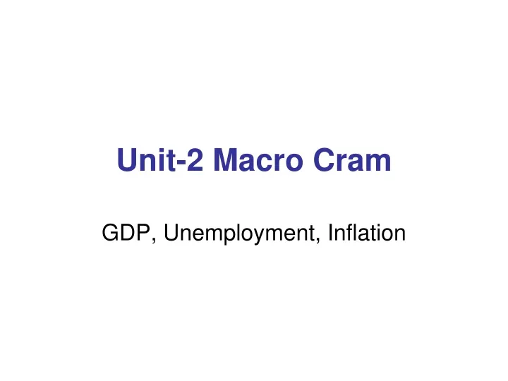 unit 2 macro cram