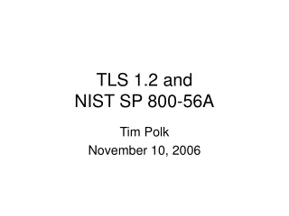 TLS 1.2 and  NIST SP 800-56A