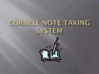 CORNELL NOTE TAKING SYSTEM
