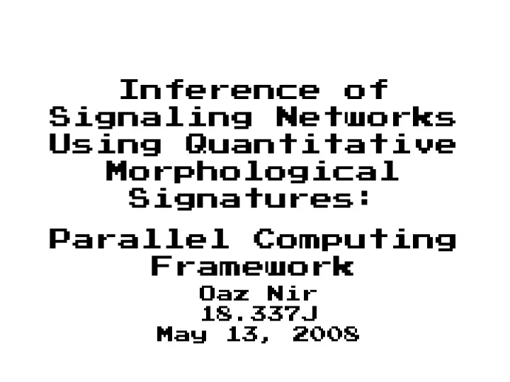 inference of signaling networks using