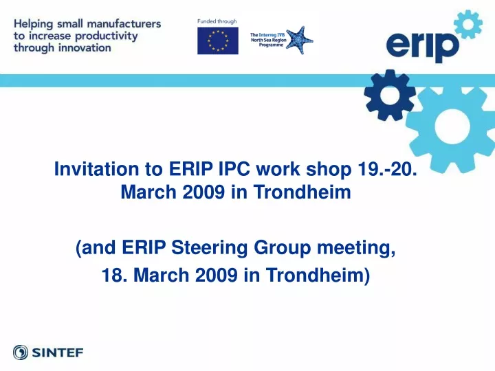 invitation to erip ipc work shop 19 20 march 2009