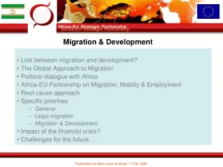 Link between migration and development?  The Global Approach to Migration