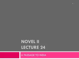 NOVEL II Lecture 24