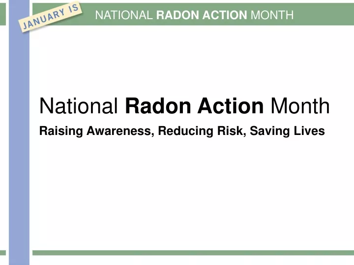 national radon action month raising awareness