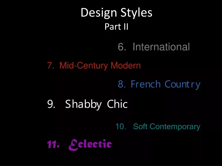 design styles part ii